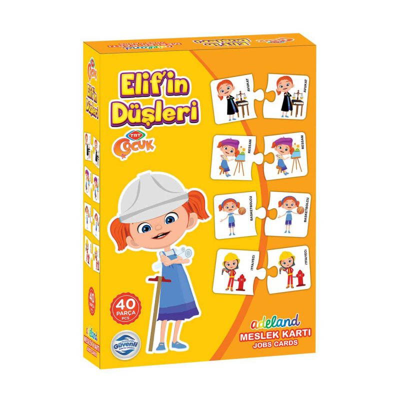 Elif'in Düşleri Meslekleri Öğreniyorum Birleştirme Kartı