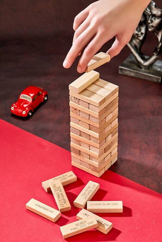 Totteriq Cezalı Tower Ahşap Denge Oyunu-54 Parça