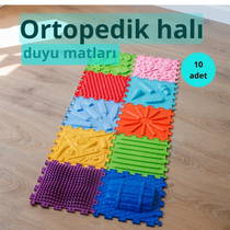 Ortohalı Ortopedik Renkli Duyu Matları- 10 Modüllü Oh10