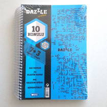 Dazzle 7 Kareli 3 Çizgili 300 Yaprak Defter