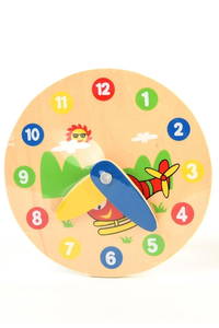 Ahşap Sevimli Oyuncak Saat - Küçük