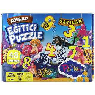 Eğitici Ahşap Puzzle Sayılar - 48 Parça