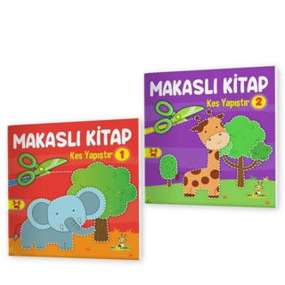 Kes Yapıştır - Makaslı Kitap Seti -3-6 Yaş (Makas Hediyeli)