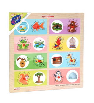 Ahşap Tutmalı Puzzle Hangi Hayvan Nerede Yaşar? - Ony 364
