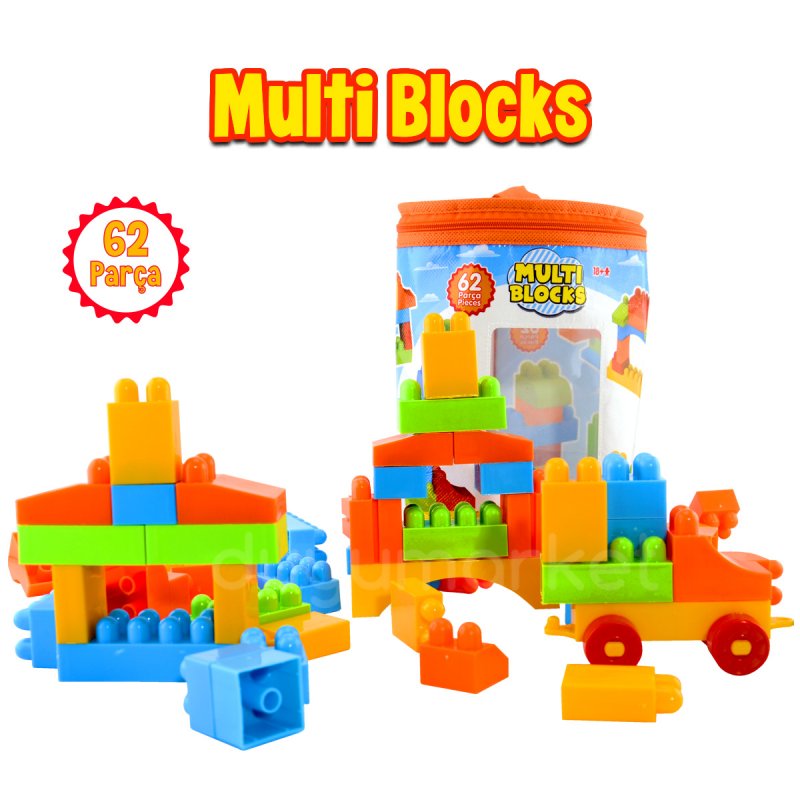Dede - Multi Blocks 62 Parça Yapı Blokları Seti Eğitici Öğretici