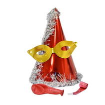 Yılbaşı Partisi Rengarenk Karton Şapka Set