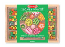 Melissa & Doug Ahşap Boncuk Dizme Çiçekler 120 Parça