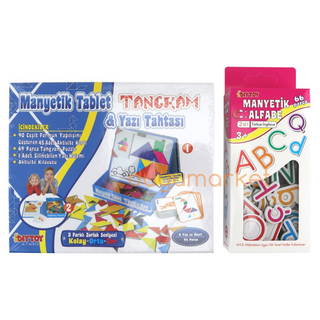 Eğitici Manyetik Tablet Tangram - Manyetik Alfabe Set