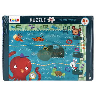 40 Parça Puzzle - Yüzme Yarışı