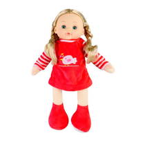 Örgü Saçlı Ayşecik - 35 Cm (Kırmızı)