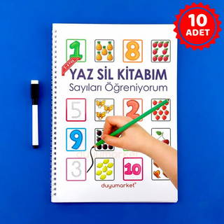 Yaz Sil Kitabım Sayıları Öğreniyorum - 10 Adet