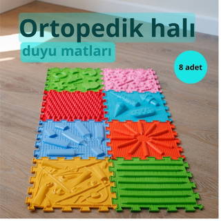 Ortohalı Ortopedik Renkli Duyu Matları- 8 Modüllü Oh8