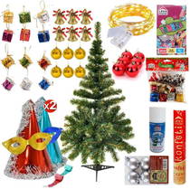 Yılbaşı Ağacı 180 Cm Hazır Paket (Süsler Dahil)