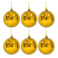 Yılbaşı Ağaç Süsü 6'lı Top - Sarı