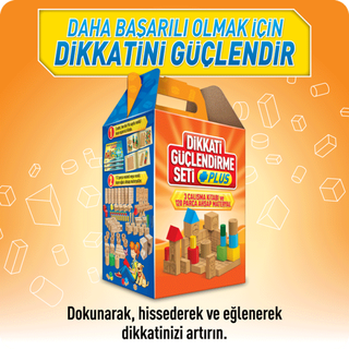 Dikkati Güçlendirme Seti Plus 6 Yaş - 112 Parça Ahşap 3 Kitap