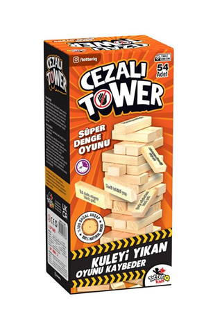 Totteriq Cezalı Tower Ahşap Denge Oyunu-54 Parça