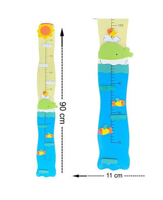 Ahşap Balina Desenli Boy Cetveli