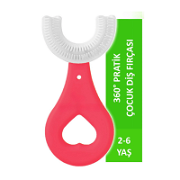 Çocuk Diş Fırçası - 360° U Şekil Kırmızı Sağlık & Hijyen Ürünleri