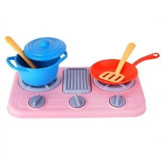 Ocaklı Mutfak Seti 5 Parça - Açık Pembe