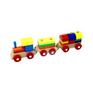 Playwood Ahşap Eğitici Bloklu Tren Ony-351