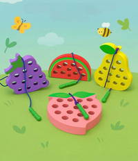 Ahşap Meyve Şekilli İp Geçirme