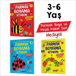 Yükselen Zeka Parmak Boyama Kitabım Seti 3-6 Yaş