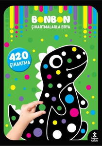 Dinozorlar - Bonbon Çıkartmalarla Boya - 420 Çıkartma