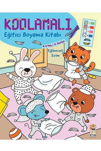 Kodlamalı Eğitici Boyama Kitabı - Eğlenceli Evim (4-5 Yaş 2. Seviye)