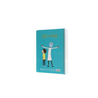 Rick & Morty Spiralli Defter Mavi - Kareli