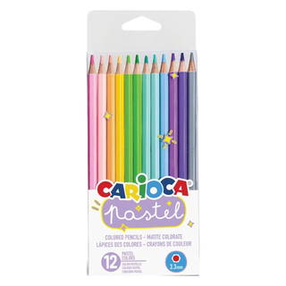 Carioca Pastel Renk 12'li Kuru Boya Kalemi