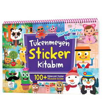 Tükenmeyen Sticker Kitabım - Eğlenceli Yüzler