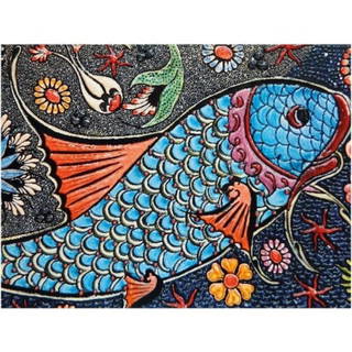 Kumtoys Jel Mozaik Kabartma 30x40 Cm - Balık