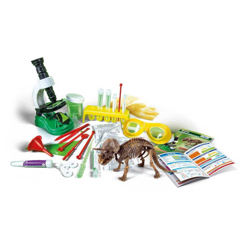 Clementoni 64550 Bilim Laboratuvarı - Kimya, Mikroskop, Kristaller, Triceratops