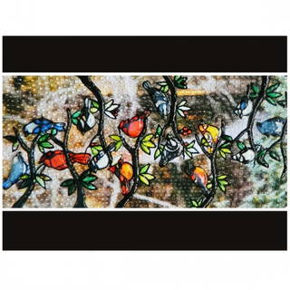 Kumtoys Jel Mozaik Kabartma 30x40 Cm - Kuşlar