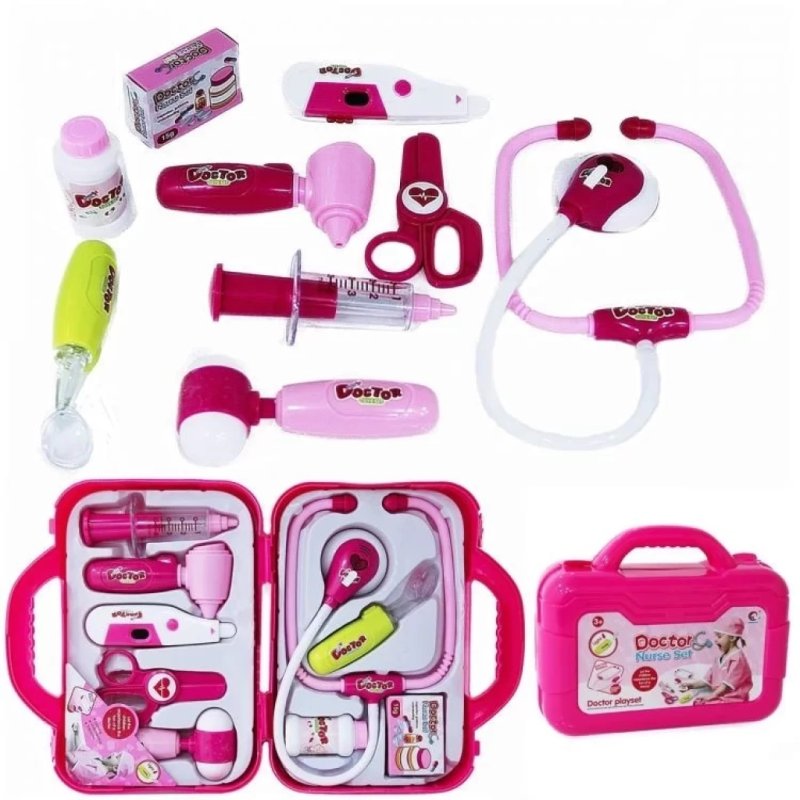 9 Parça Çantalı Doktor Seti Pembe Fiyatı, Yorumları - duyumarket