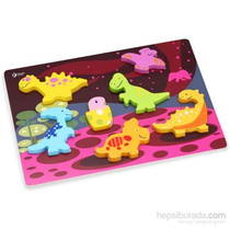 Classic World Ahşap Dinozor Oyuncaklı Yapboz 3d