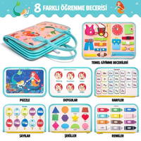 Montessori Aktiviteli Keçe Eğitim Kitabı 8 Sayfa Rbkds04