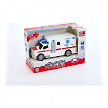 Adeland Nitro Speed 1:20 Sesli Işıklı Ambulans - Beyaz (202093)