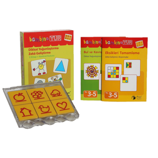 Bambino Yup 3-5 Yaş Dikkat Yoğunlaştırma Eğitim Seti (2 Kitap 1 Kontrol Paneli)