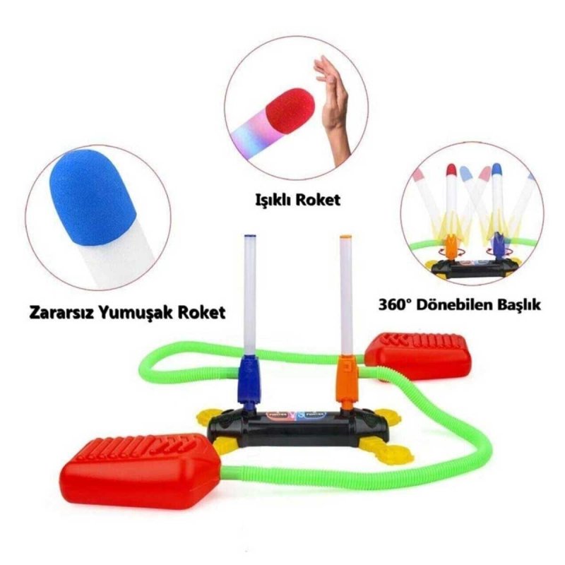 Air Rocket Duello - Koş Zıpla Roketle - 2 Roket Rampalı Fiyatı