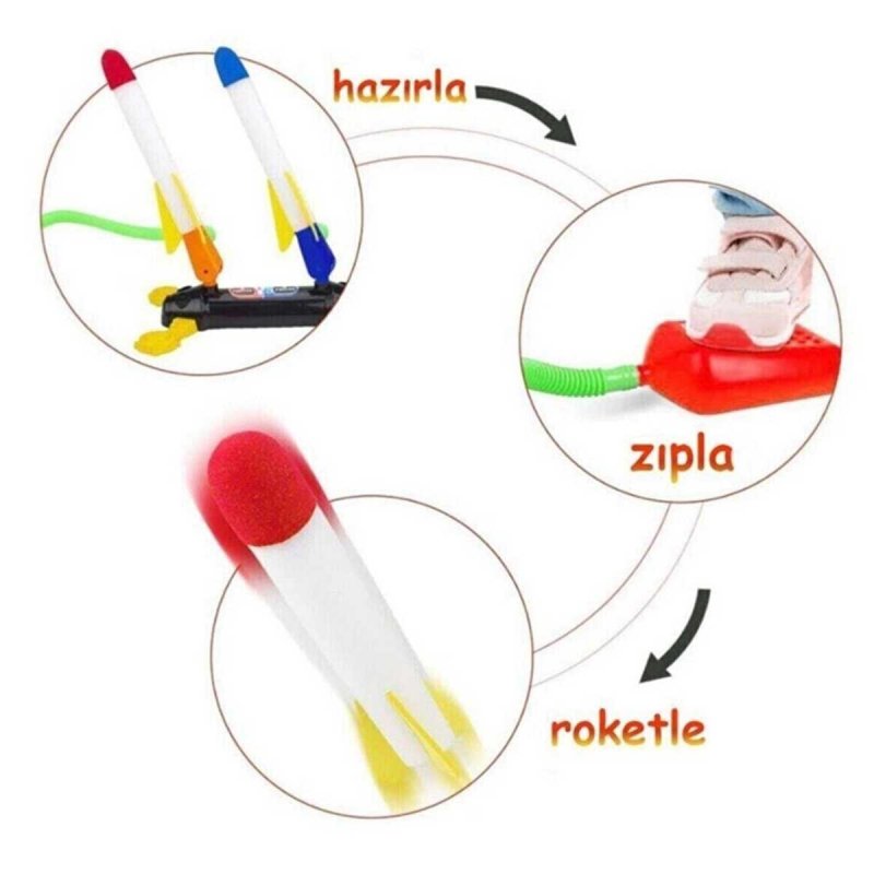 Air Rocket Duello - Koş Zıpla Roketle - 2 Roket Rampalı Fiyatı