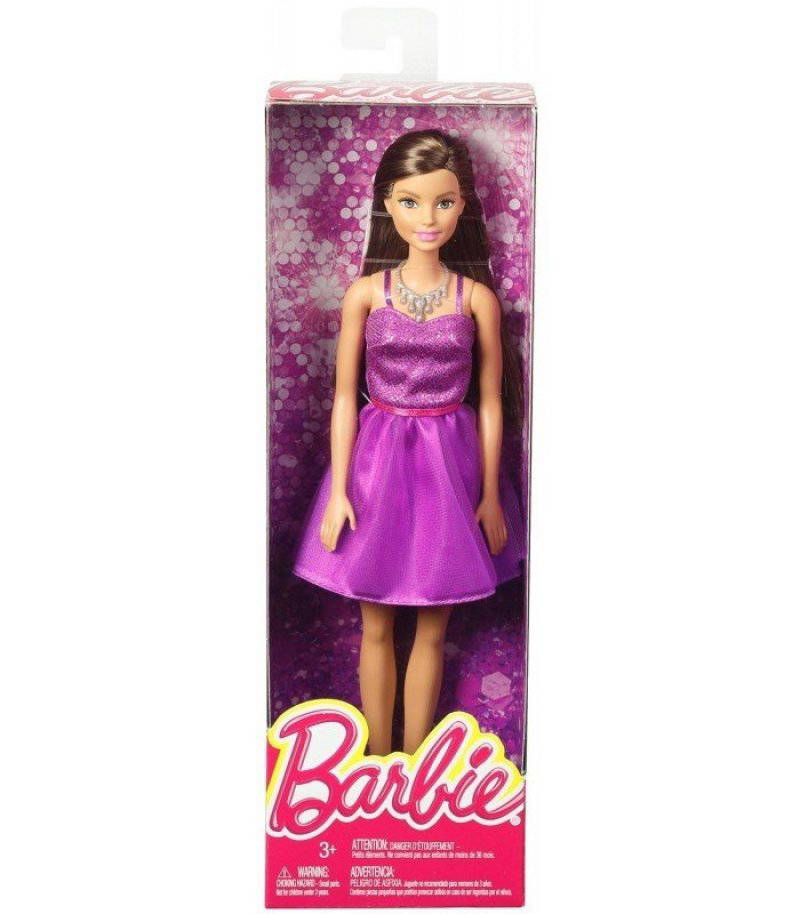 Barbie Mor Pırıltılı Model Bebek