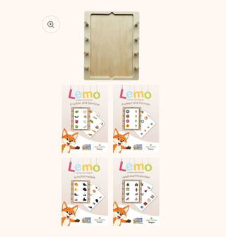 Lemo 3 Yaş Başlangıç Seti - Ahşap Çerçeve + 4 Kart Seti