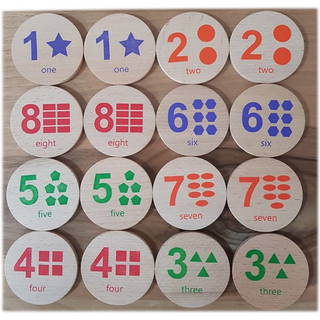 Ahşap Memory Game Numbers (Sayılar)