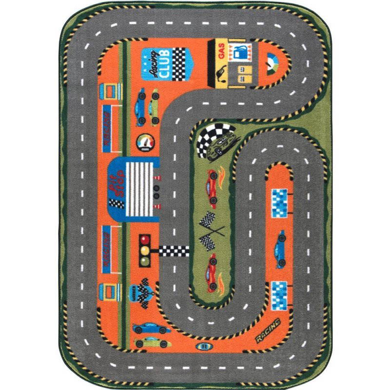 Race Club Yarış Pisti 100x150 Gri Halı