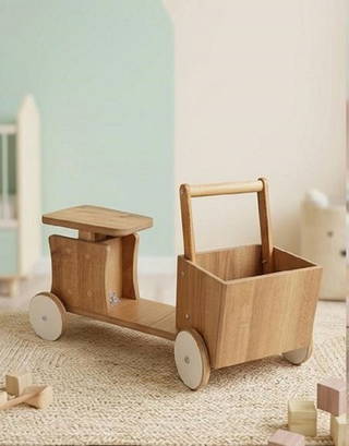 Minik Adımlar Ahşap Depolama Arabası