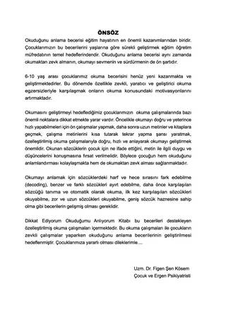 Dikkat Ediyorum Okuduğumu Anlıyorum - 10 Adet