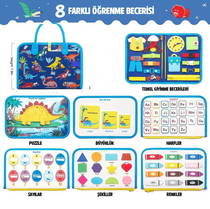 Montessori Aktiviteli Keçe Eğitim Kitabı 8 Sayfa Rbkds03