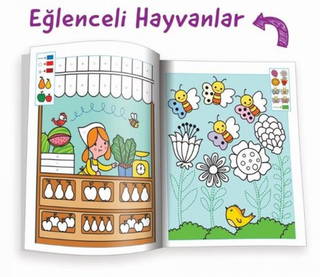 Kodlamalı Eğitici Boyama Kitabı - Eğlenceli Hayvanlar 5-6 Yaş