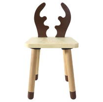 Ahşap Sevimli Geyik Temalı Tabure